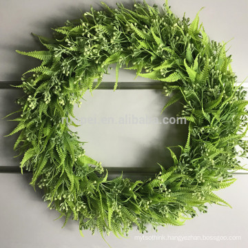 Beatiful round shape artificial leaves hanging wreath for home decor